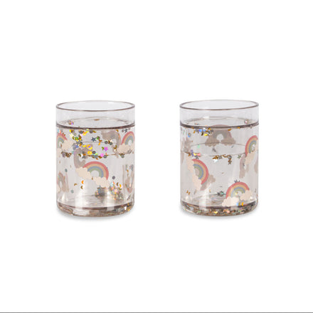 * Konges Sløjd Glitter Drinkbekers 2ST | Rainbow