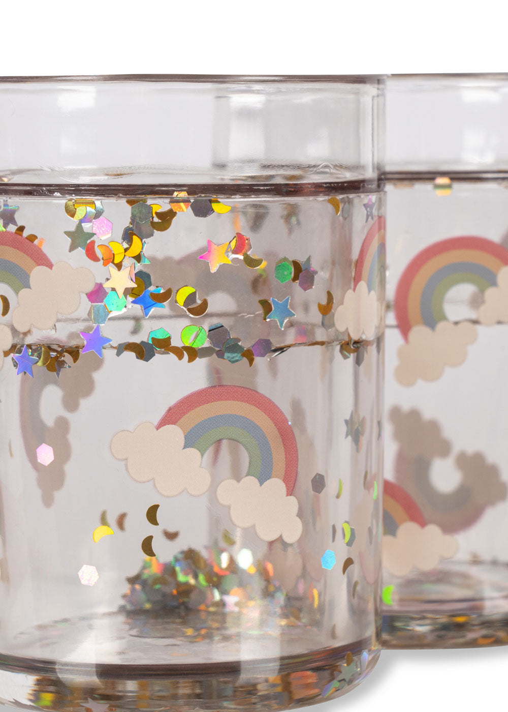 * Konges Sløjd Glitter Drinkbekers 2ST | Rainbow