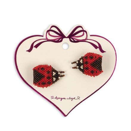 * Konges Sløjd Beaded Haarspeldje 2ST | Ladybug