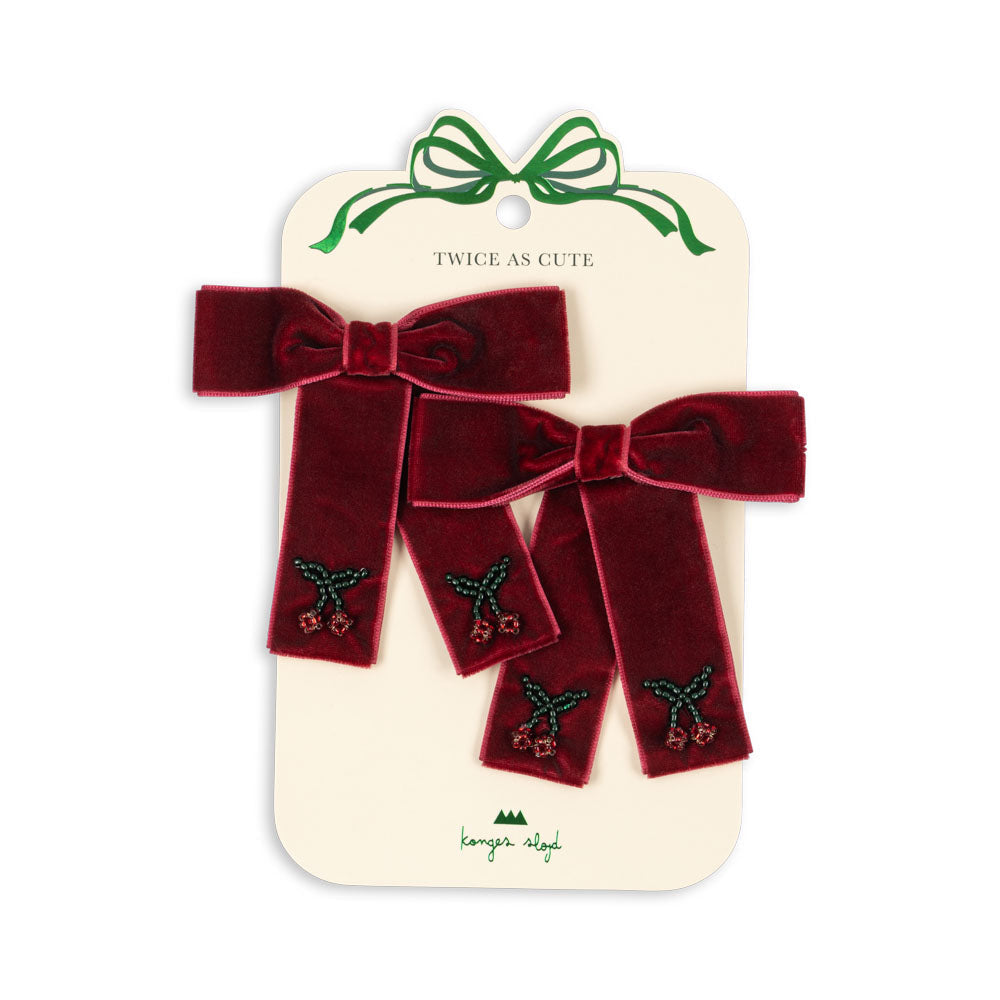 Konges Sløjd 2 Stuks Juliette Strik Haarclip | Rio Rood