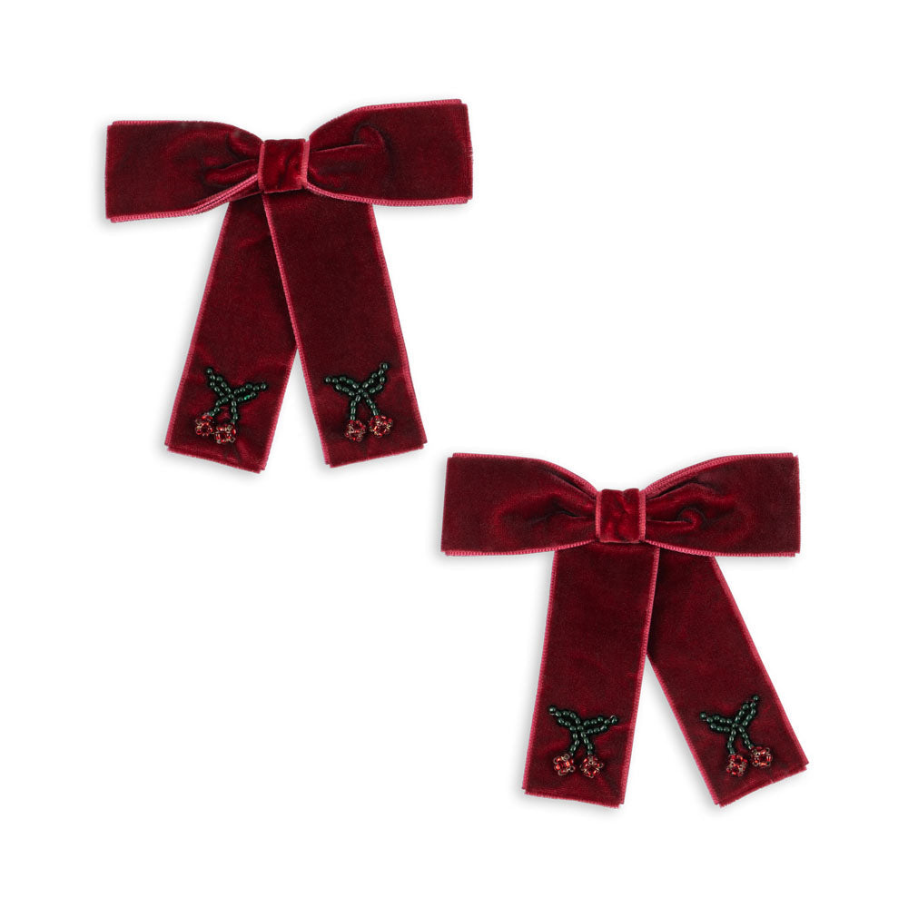 Konges Sløjd 2 Stuks Juliette Strik Haarclip | Rio Rood