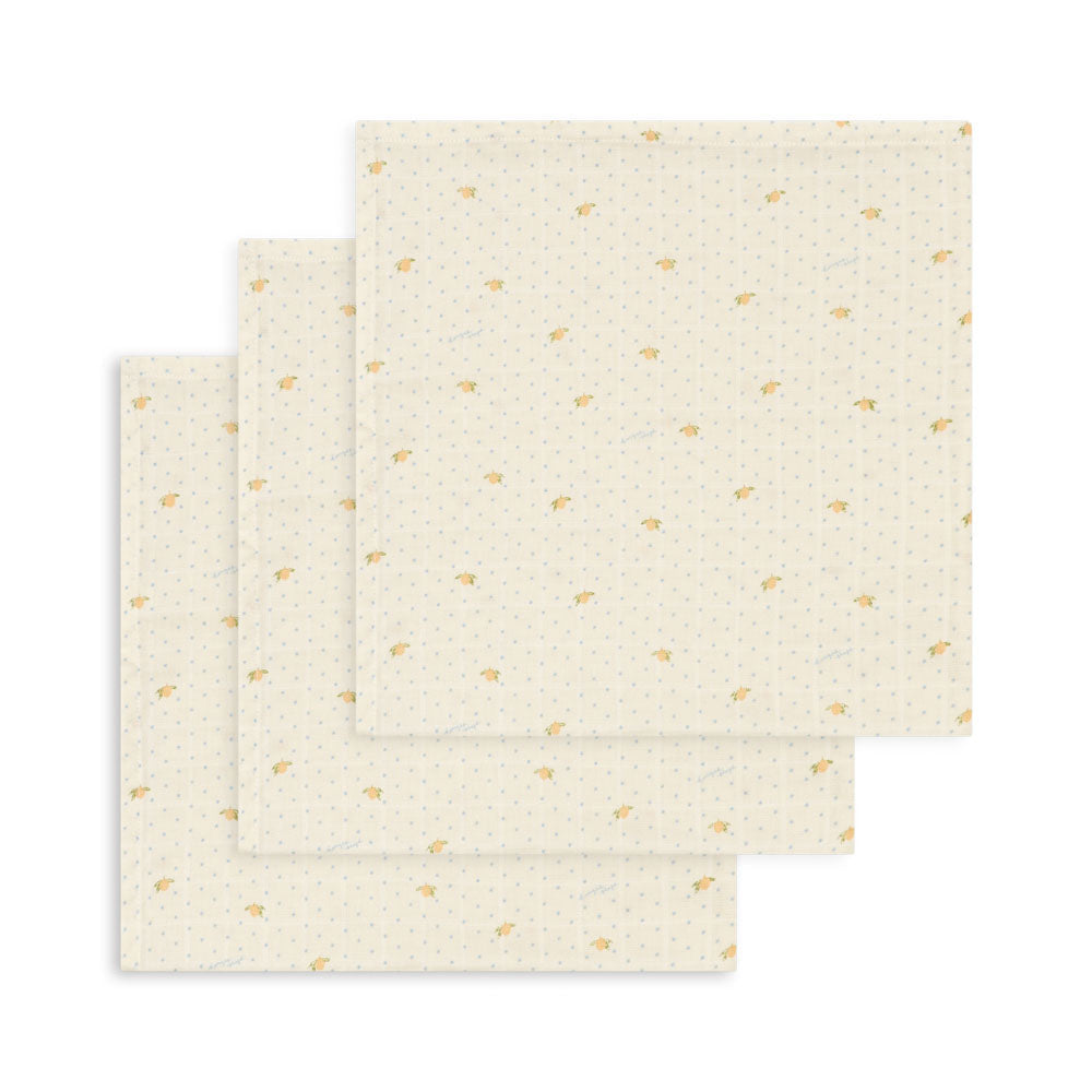 Konges Sløjd Hydrofiele Doek | Lemon Dot (3pack)