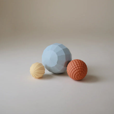Mushie Sensorisch Speelgoed Nesting Spheres | Powder Blue