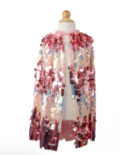 Great Pretenders The 5Th Avenue Pink Pailette Cape 4-6Y