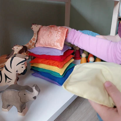 Pit & Play Regenboog Pittenzakjes Set 6 | Stapelstein Original