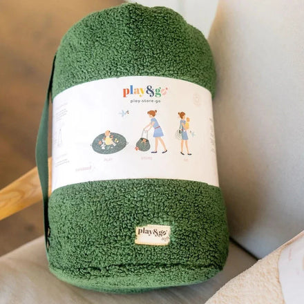 Groen Play&Go teddy speelkleed dichtgetrokken als opbergzak voor speelgoed