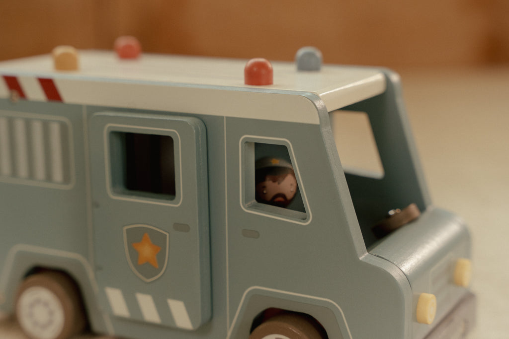 Little Dutch Houten Politiebus