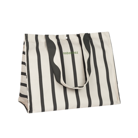 Nobodinoz Portofino Maxi Bag Beachbag 45x37x21cm | Black Stripes