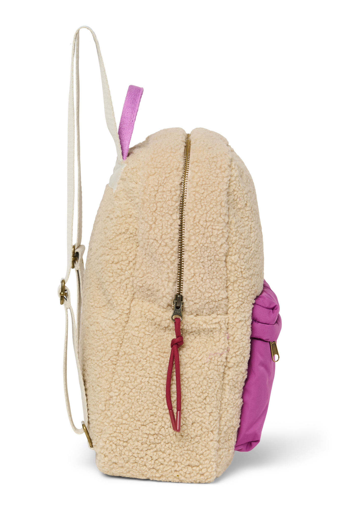 Studio Noos Backpack Midi | Ecru Teddy Lilac