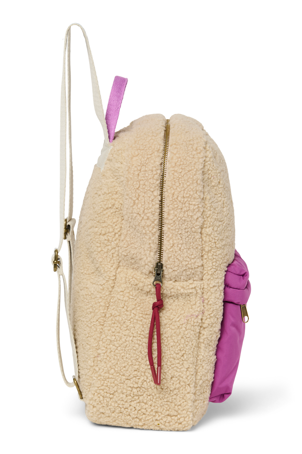 Studio Noos Backpack Midi | Ecru Teddy Lilac