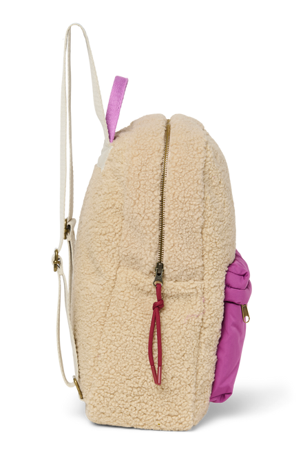 Studio Noos Backpack Midi | Ecru Teddy Lilac