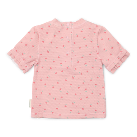 * Little Dutch UV Zwemshirt Korte Mouwen Sunny Flowers Blush