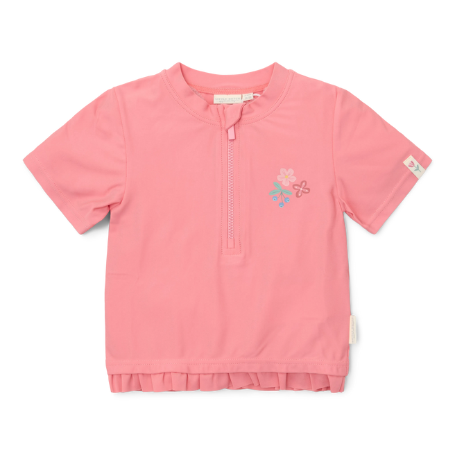 * Little Dutch UV Zwemshirt Korte Mouwen Sunny Flowers Rouge