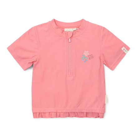 * Little Dutch UV Zwemshirt Korte Mouwen Sunny Flowers Rouge