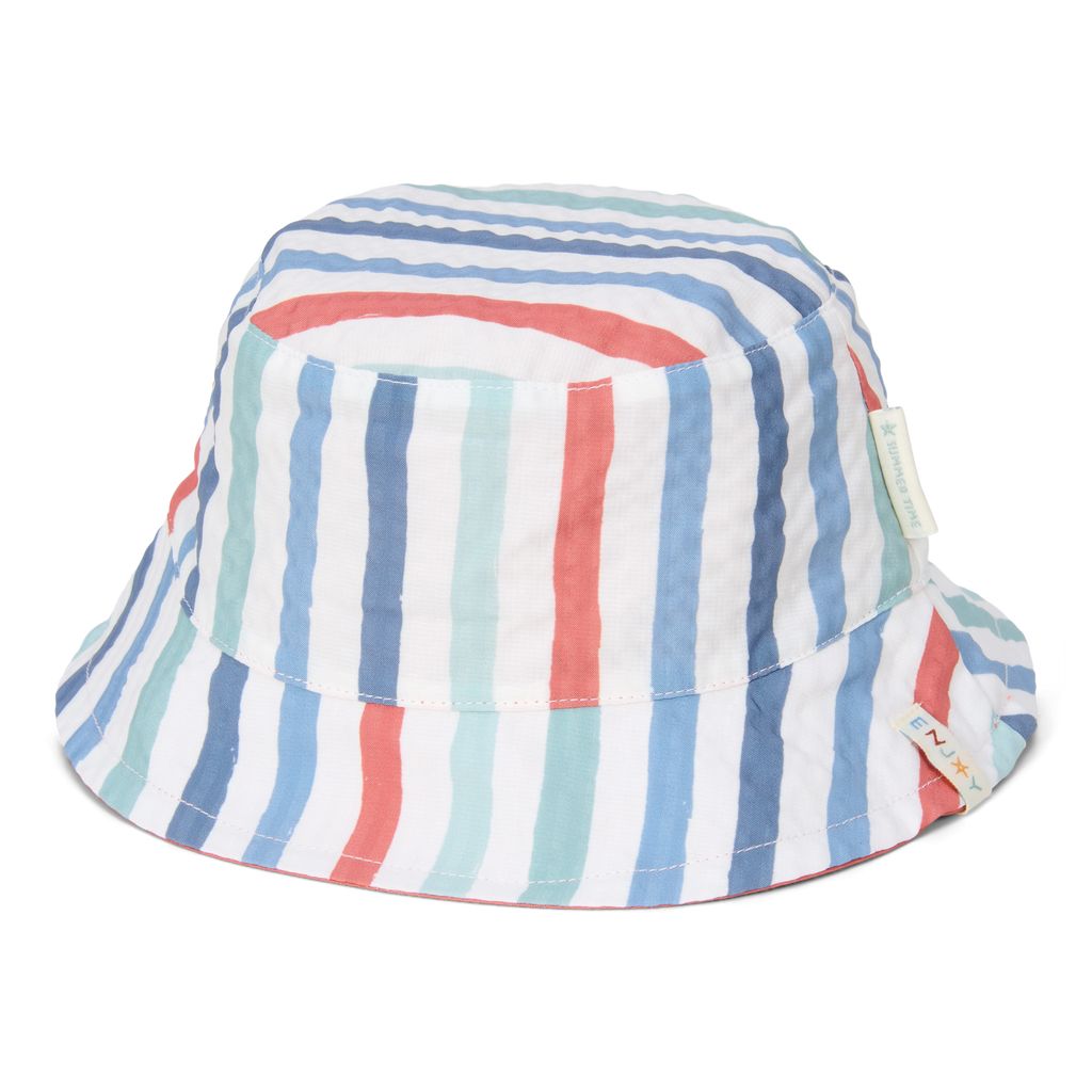 * Little Dutch UV Bucket Hat Omkeerbaar Stripes Multi-Colour
