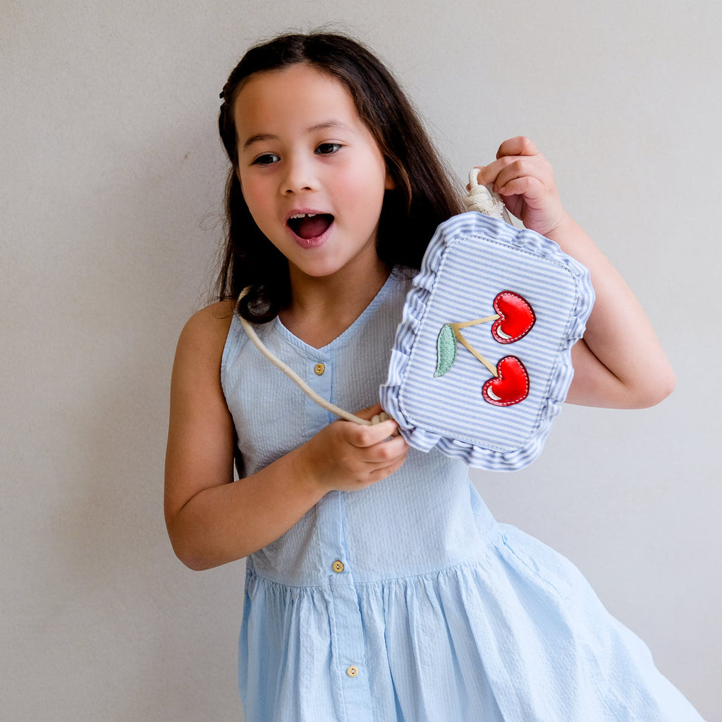 Mimi & Lula Striped Cherry Handtasje