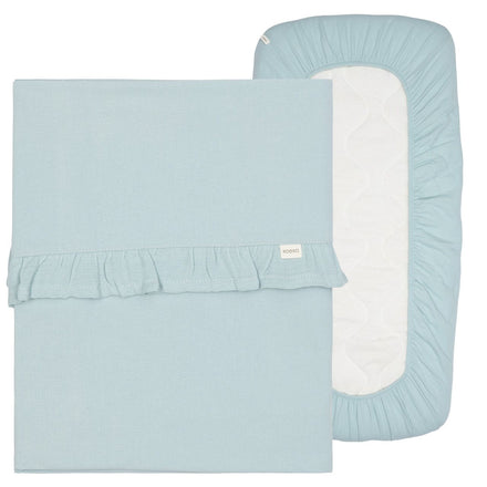 Koeka Wieglaken En Hoeslaken Set Ruffle Faro | Sky