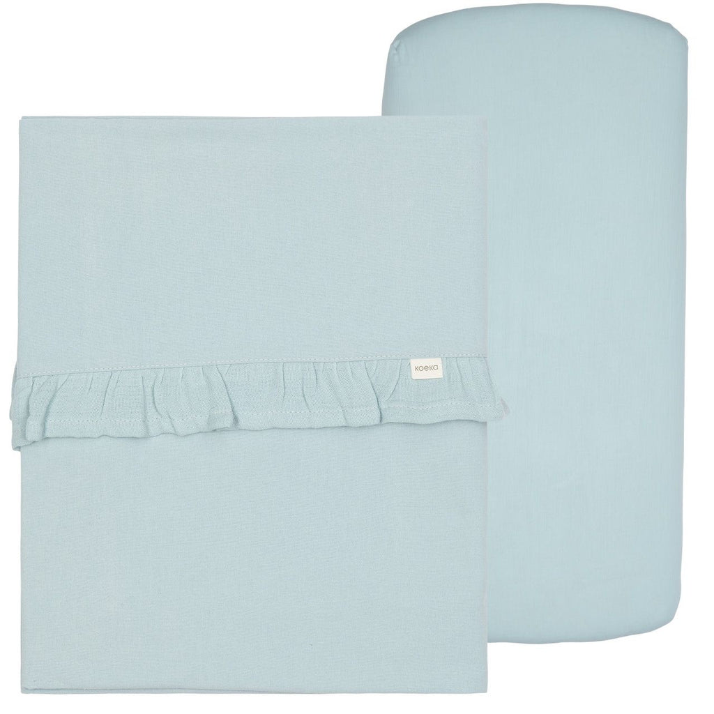 Koeka Wieglaken En Hoeslaken Set Ruffle Faro | Sky