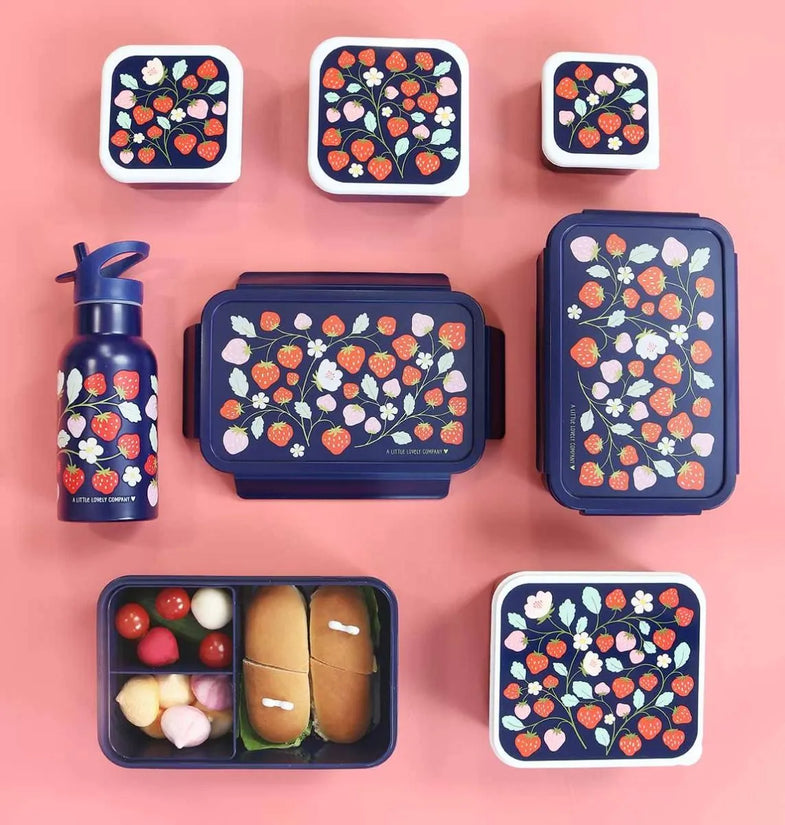 A Little Lovely Company Lunch Box Met Verdeelvakjes | Aardbeien