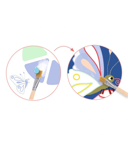 Djeco Schilderen met een palet | Kleine beestjes