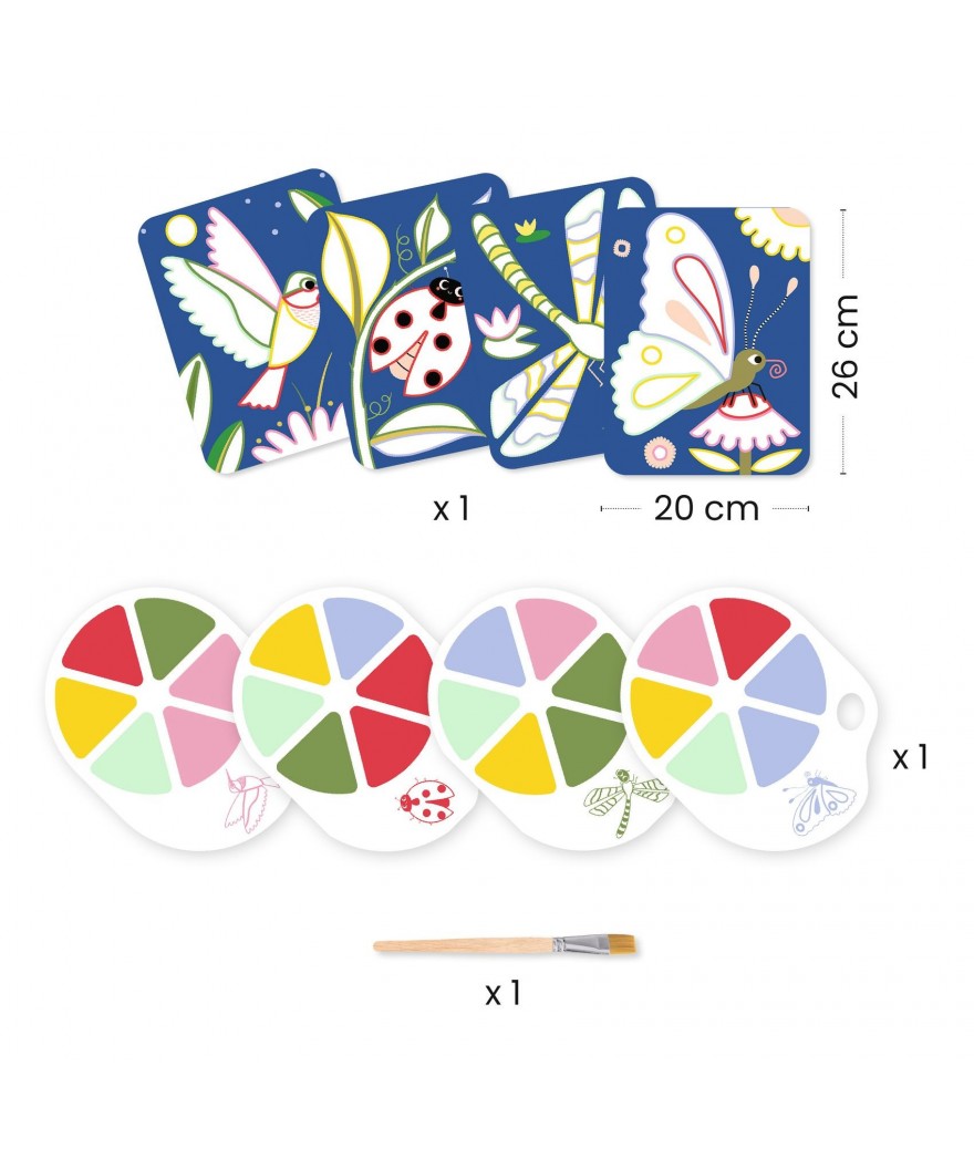 Djeco Schilderen met een palet | Kleine beestjes