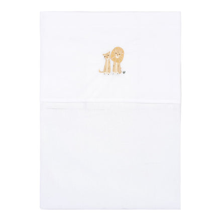 Little Dutch Wieglaken Leeuw 70x100 cm Safari Wonders | Wit