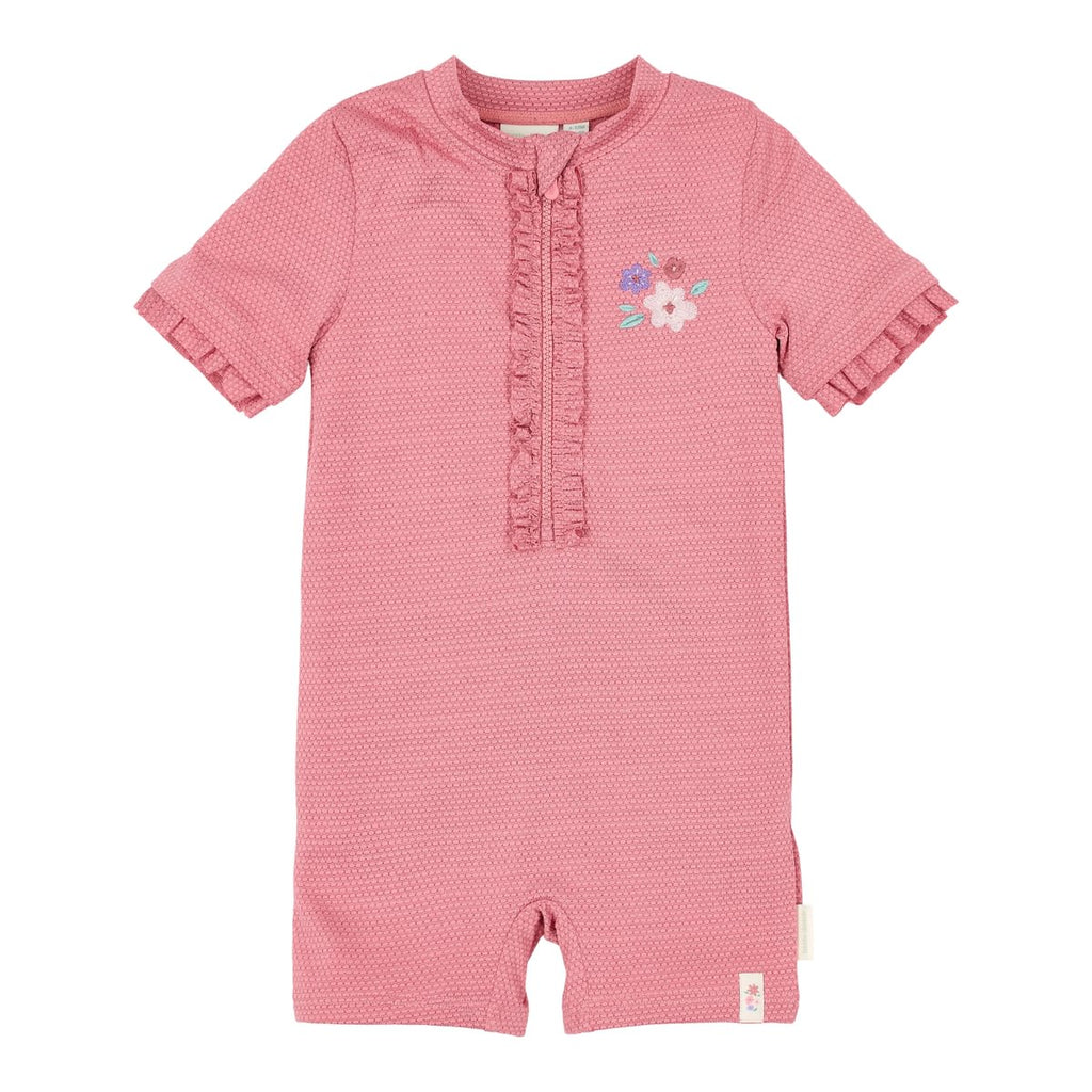 Little Dutch UV Zwempak Korte Mouwen | Dreamy Pink Sparkle