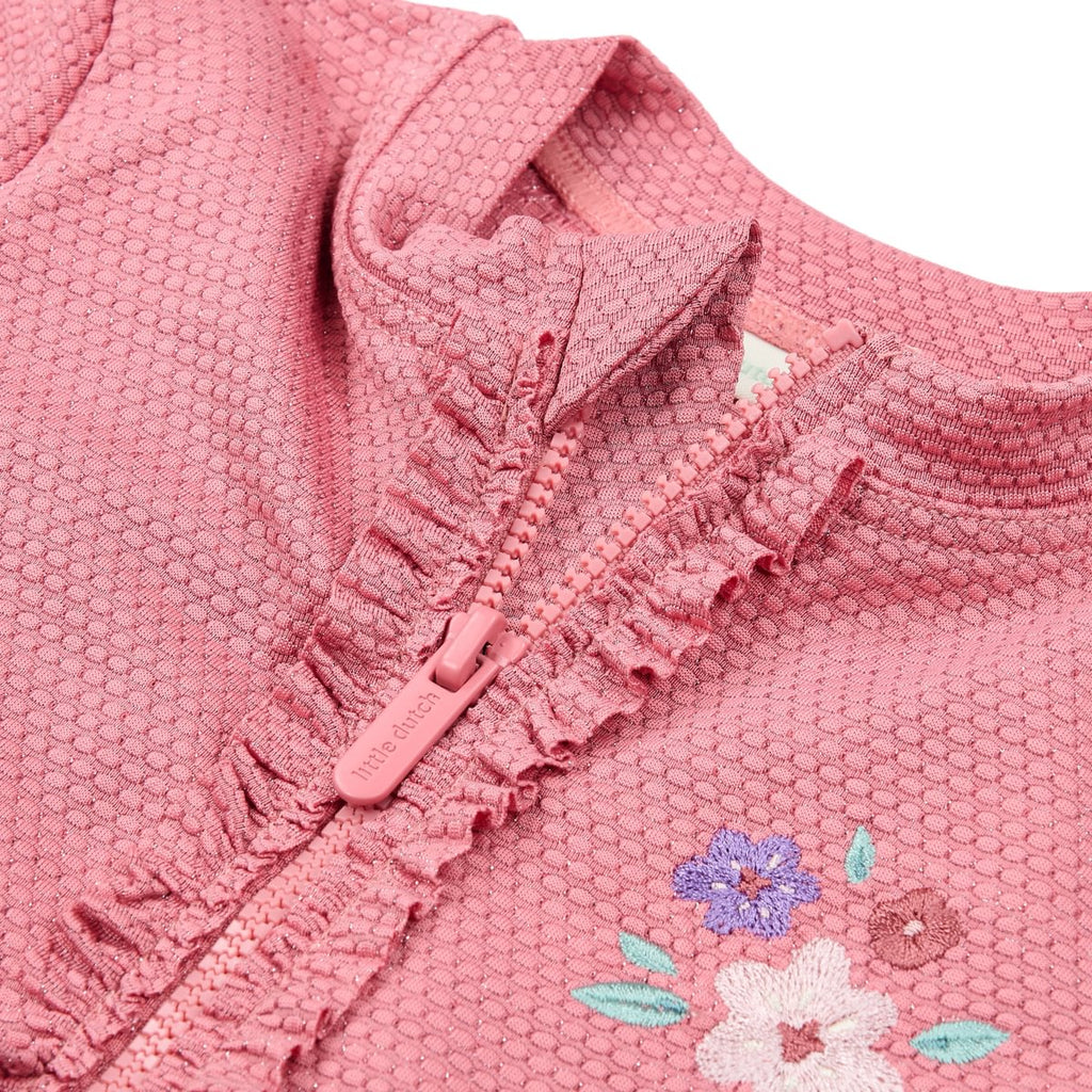 Little Dutch UV Zwempak Korte Mouwen | Dreamy Pink Sparkle