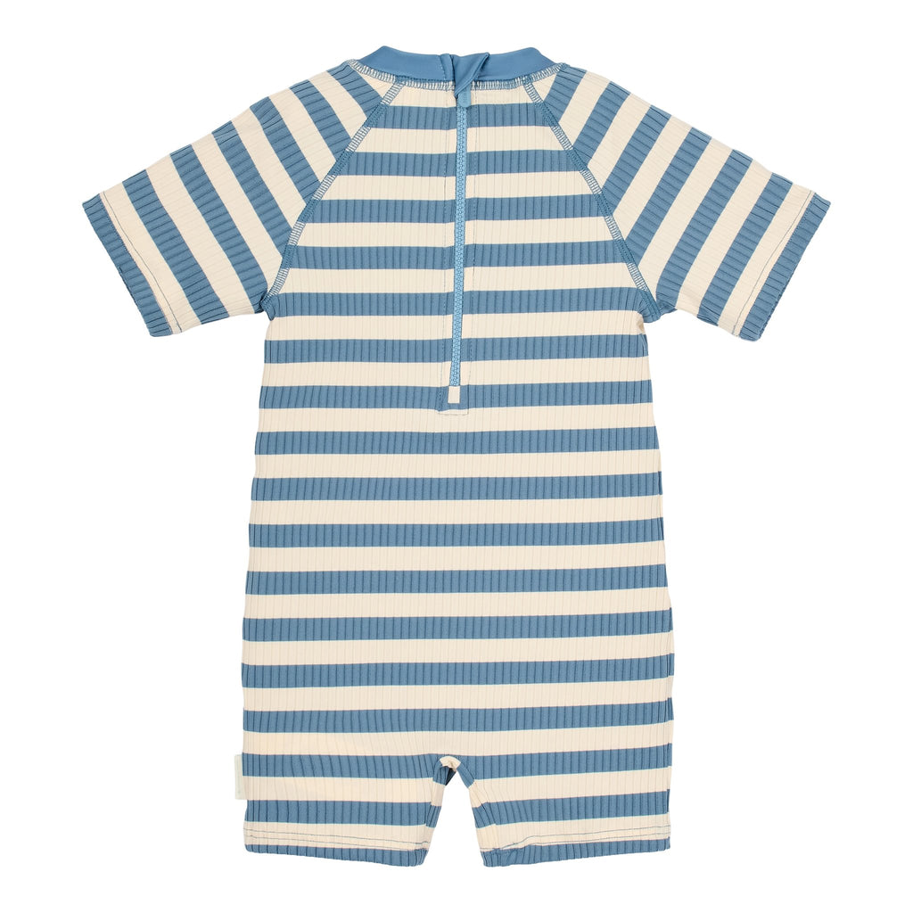 Little Dutch UV Zwempak Korte Mouwen | Ocean Blue Stripes