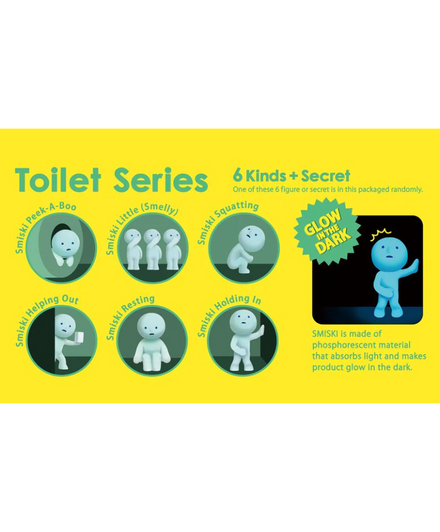 Smiski Gelukspopje Glow In The Dark | Toilet Series