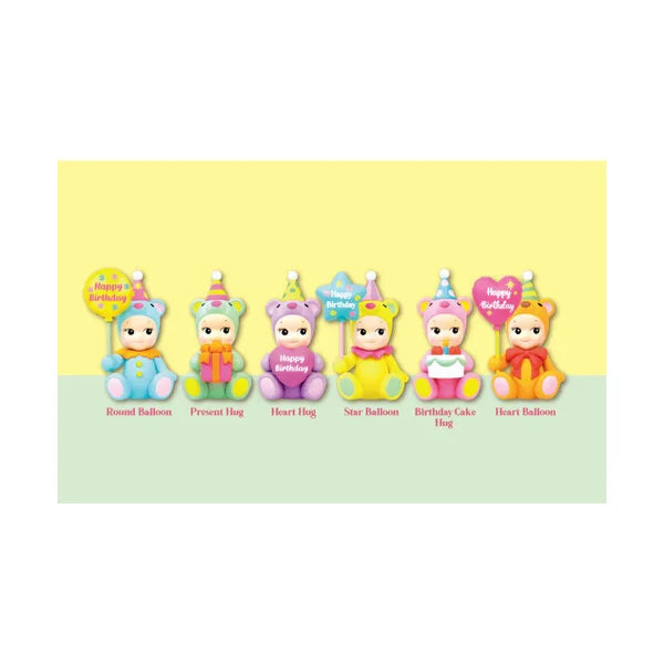 Sonny Angel Gelukspopje Happy Birthday Gift Bear | 1 stuk