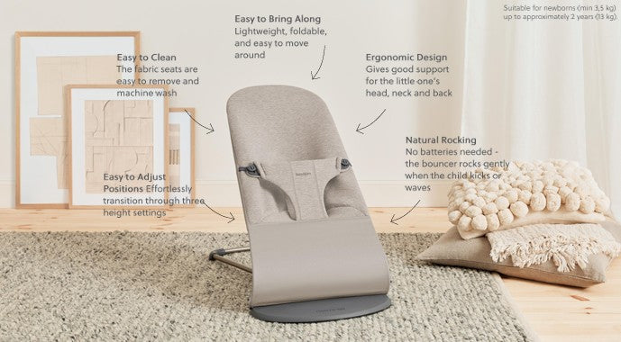 Babybjörn Bouncer Bliss Wipstoeltje | Zandgrijs