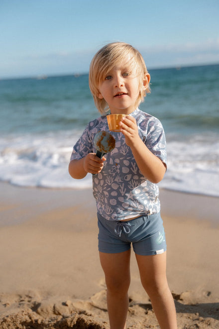 * Little Dutch UV Zwemshirt Korte Mouwen Ocean Multi-Colour