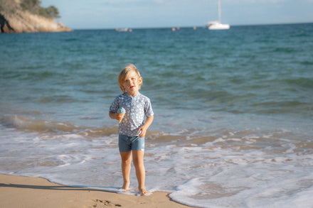 * Little Dutch UV Zwemshirt Korte Mouwen Ocean Multi-Colour