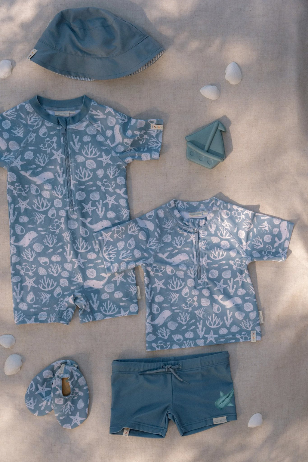 * Little Dutch UV Zwemshirt Korte Mouwen Ocean Multi-Colour