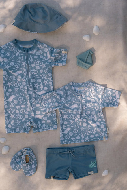 * Little Dutch UV Zwemshirt Korte Mouwen Ocean Multi-Colour