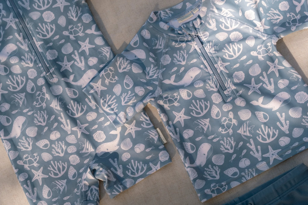 * Little Dutch UV Zwemshirt Korte Mouwen Ocean Multi-Colour