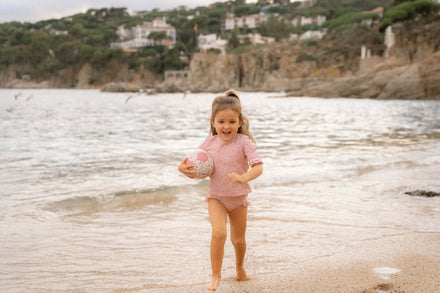 * Little Dutch UV Zwemshirt Korte Mouwen Sunny Flowers Blush