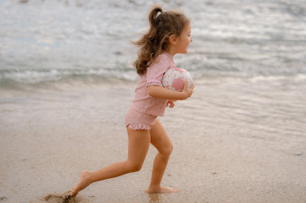 * Little Dutch UV Zwemshirt Korte Mouwen Sunny Flowers Blush