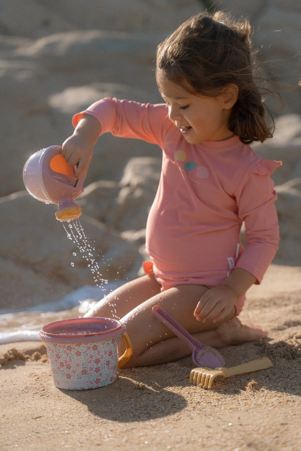 * Little Dutch Zwemshirt Lange Mouwen Ocean Treasures Rouge