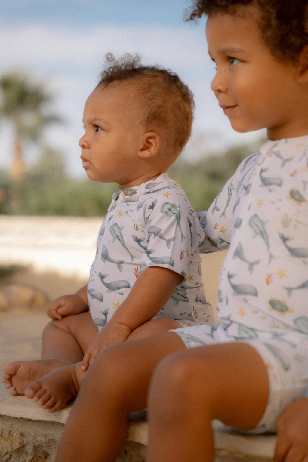 * Little Dutch UV Zwemshirt Korte Mouwen Ocean Multi-Colour