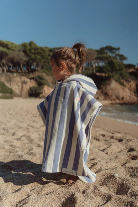 Little Dutch Strandponcho | Dreamy Purple Stripe