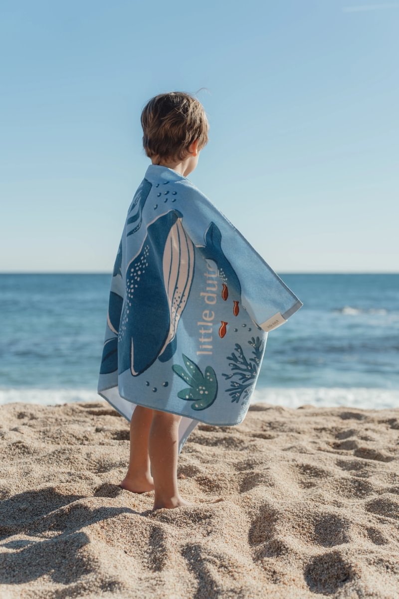 Little Dutch Strandhanddoek 60x120 | Ocean World Blue