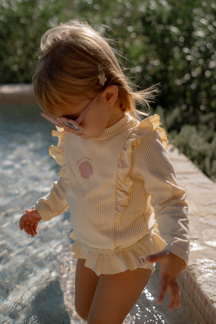 * Little Dutch UV Zwemshirt Lange Mouwen Ocean Treasures Yellow