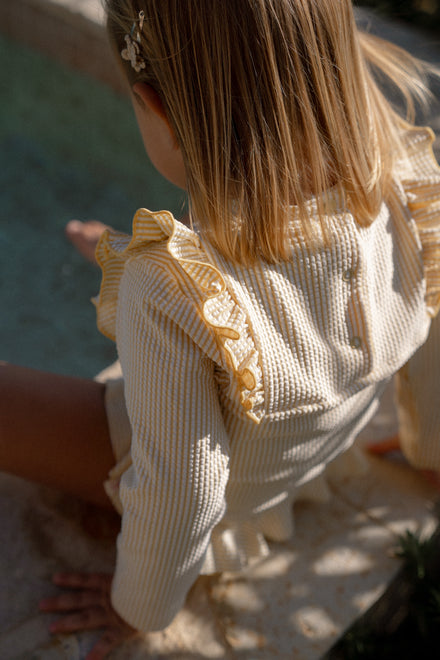 * Little Dutch UV Zwemshirt Lange Mouwen Ocean Treasures Yellow