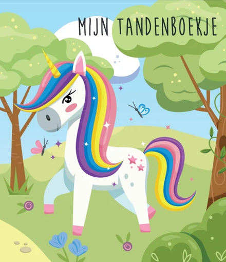 Tandenpret Tandenboekje Unicorn met glitterdetails en magnetische sluiting