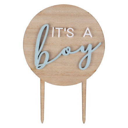 * Ginger Ray Cake Topper - Houten It's a Boy
