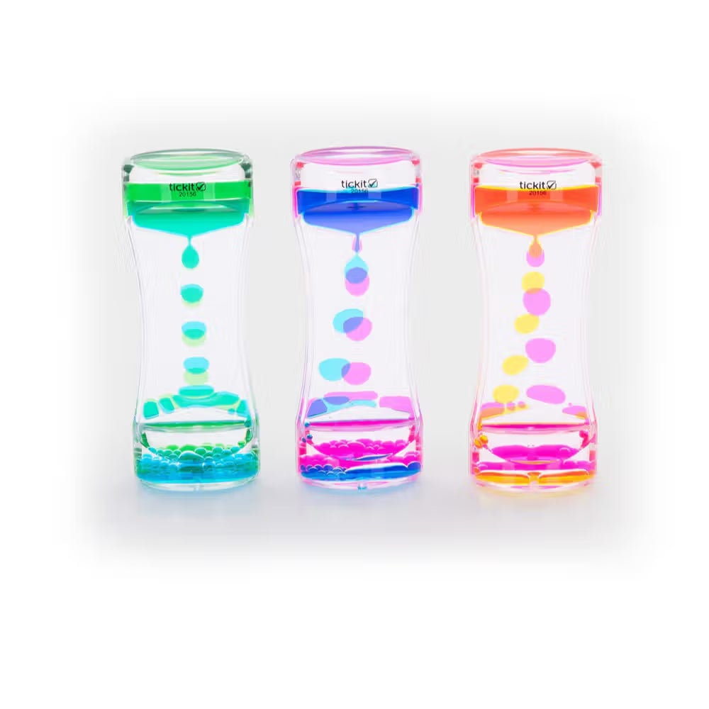 Tickit sensorische tweekleurige regenboog waterval, set van 3 vloeistofcilinders bij De Gele Flamingo