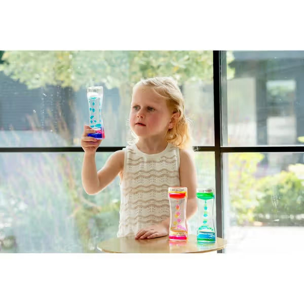 Tickit sensorische tweekleurige regenboog waterval, set van 3 vloeistofcilinders bij De Gele Flamingo
