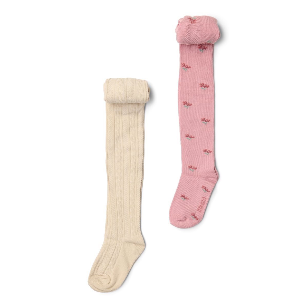 Little Dutch Kousenbroek 2-pack | Zand/Velvet Roze